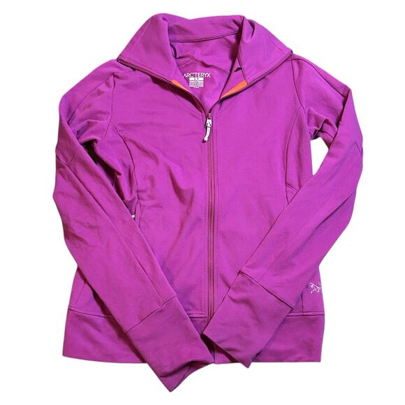 Arc’teryx Zip Up Lightweight Sweatshirt Size Small Zip Pockets Logo Hike Climb - Picture 1 of 6